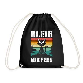 Mallorca BLEIB MIR FERN Anti Flirt Lustiges - Turnbeutel - Schwarz - Vorne