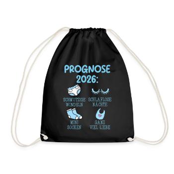Bald Mama PROGNOSE 2026 SCHMUTZIGE WINDELN - Turnbeutel - Schwarz - Vorne