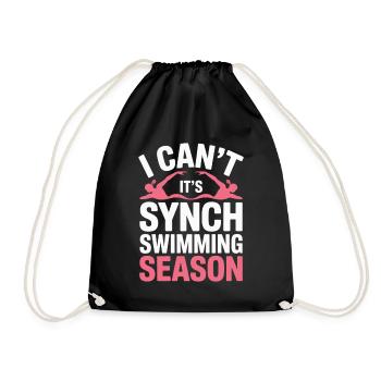 Synchronschwimmen Kunstschwimmen Wassersport - Turnbeutel - Schwarz - Vorne