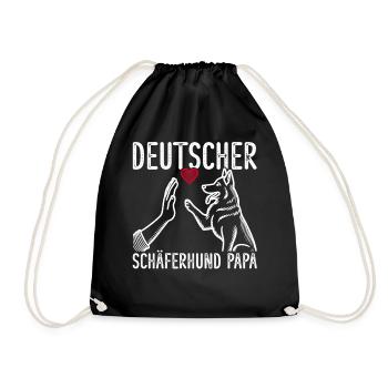 Deutscher Schäferhund Papa Vatertag Vater - Turnbeutel - Schwarz - Vorne