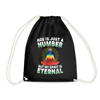 Age is Number – Spirit Eternal - Drawstring Bag - black - Front