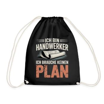 Craftsmen without a plan - Drawstring Bag - black - Front