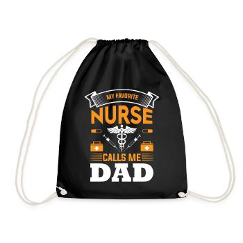 Mon infirmière préférée m’appelle papa - Sac de sport léger - noir - Devant