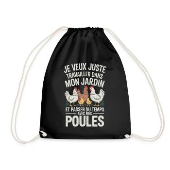 Je veux juste travailler dans mon jardin et passer - Sac de sport léger - noir - Devant