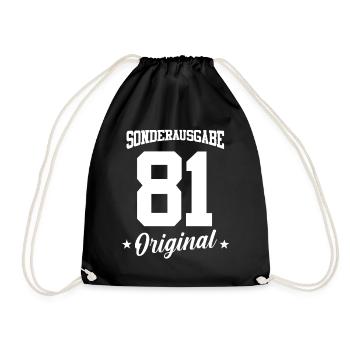 81 Birthday - Drawstring Bag - black - Front