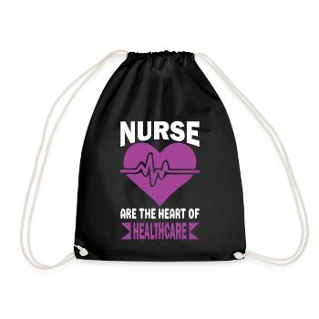 Funny Nurse Gifts Nursing Outfits - Drawstring Bag - black - Front