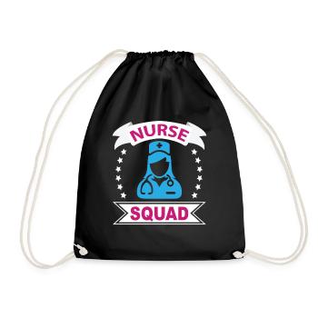Funny Nurse Gifts Nursing Outfits - Drawstring Bag - black - Front