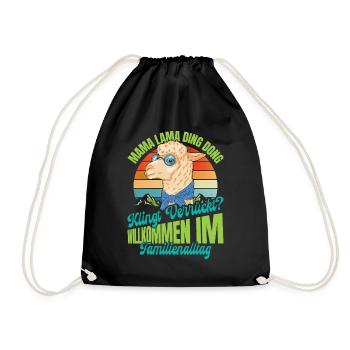 Future maman MAMA LLAMA DING DONG Drôle - Sac de sport léger - noir - Devant