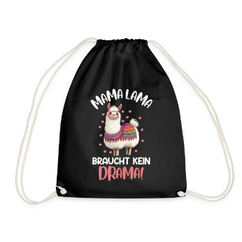 Les futures mamans MAMA LAMA N'A PAS BESOIN DE DRAME - Sac de sport léger - noir - Devant
