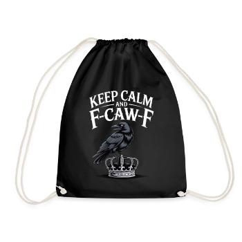 Crow Over Crown Keep Calm - Drawstring Bag - black - Front