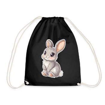 Hase - Turnbeutel - Schwarz - Vorne
