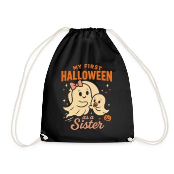 Mein erstes Halloween als Schwester Geist Design - Turnbeutel - Schwarz - Vorne