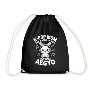 K-Pop Mama Lustig Korea Musik Aegyo - Turnbeutel - Schwarz - Vorne
