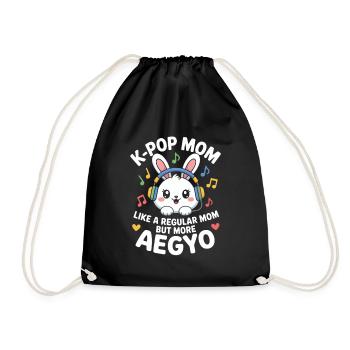 K-Pop Mama Lustig Korea Musik Aegyo - Turnbeutel - Schwarz - Vorne