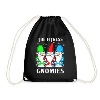 Gnom Fitness Gym - Turnbeutel - Schwarz - Vorne