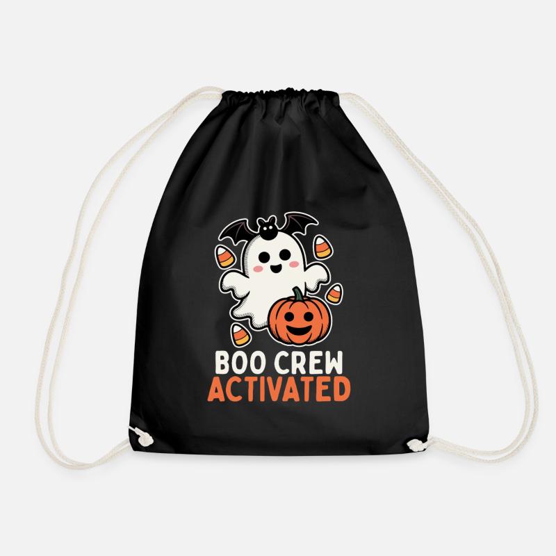 Boo Crew Activated – Süßes Halloween Design - Turnbeutel - Schwarz