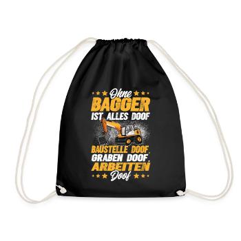 Bagger - Turnbeutel - Schwarz - Vorne