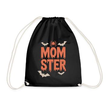 Momster Halloween Schriftdrip - Turnbeutel - Schwarz - Vorne