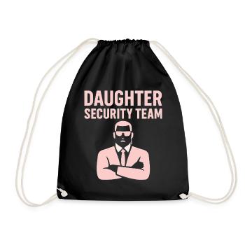 Équipe de sécurité fille – Père Garde du corps - Sac de sport léger - noir - Devant