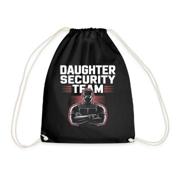 Équipe de sécurité fille – Père Garde du corps - Sac de sport léger - noir - Devant