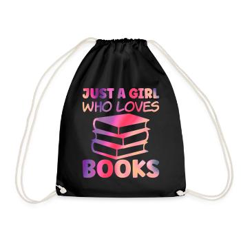 Juste une fille qui aime les livres - Sac de sport léger - noir - Devant