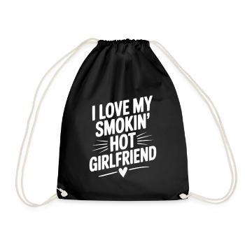 J’aime ma petite amie chaude qui fume - Sac de sport léger - noir - Devant