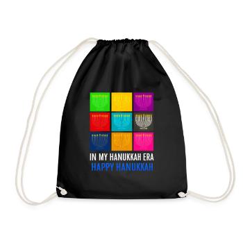Ugly Jewish Xmas In My Hanukkah Era Funny Hanukkah - Drawstring Bag - black - Front
