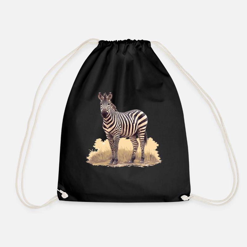 Zebras Zebra - Turnbeutel - Schwarz