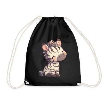 Zebras Zebra - Drawstring Bag - black - Front