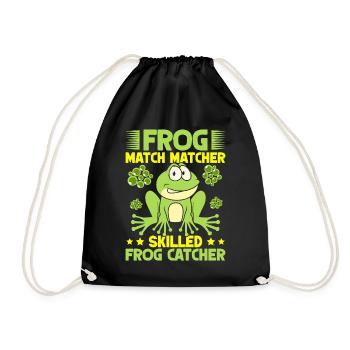 Frog Catcher Match Matcher Skilled Catcher Frog - Turnbeutel - Schwarz - Vorne