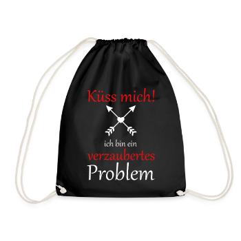 Embrasse-moi, je suis un problème enchanté - Sac de sport léger - noir - Devant