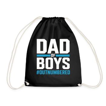 Dad of Boys – Dad Shirt for Boysfathers - Drawstring Bag - black - Front