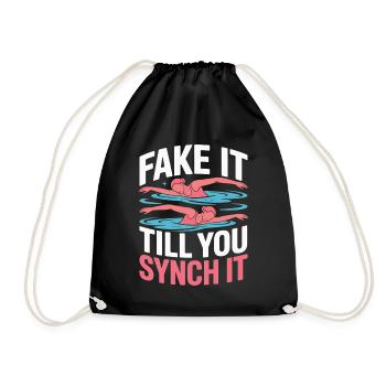 Synchronized swimming Artistic swimming Water sports - Drawstring Bag - black - Front