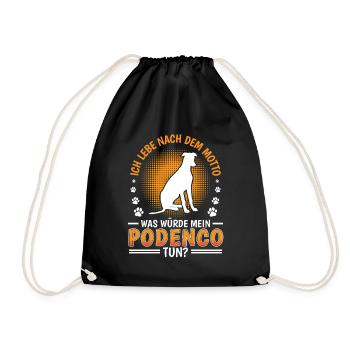What would Podenco do Spanish Greyhound - Drawstring Bag - black - Front