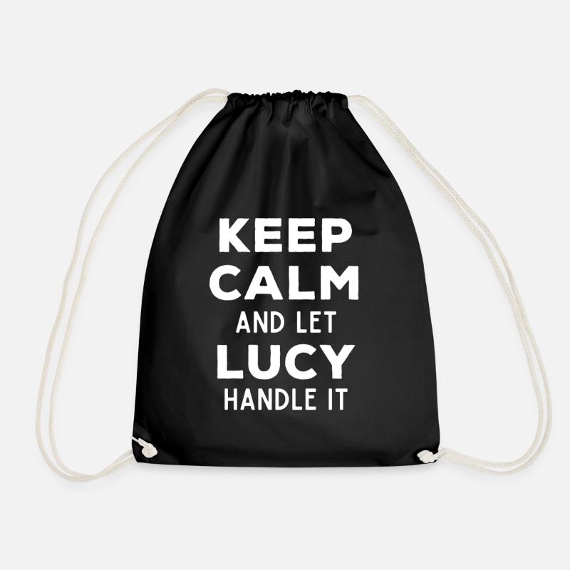 Keep Calm Lass Lucy das regeln Lustiger Spruch - Turnbeutel - Schwarz