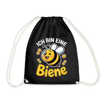 Ich Bin Eine Biene Faschingskostüm - Turnbeutel - Schwarz - Vorne