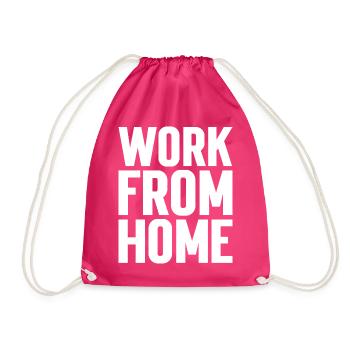 Motivierendes T-Shirt für die Arbeit von zu Hause aus - Turnbeutel - Fuchsia - Vorne