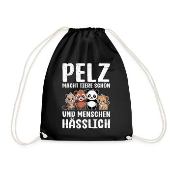 LA FOURRURE REND LES ANIMAUX BEAUX ET LES GENS LAIDS - Sac de sport léger - noir - Devant