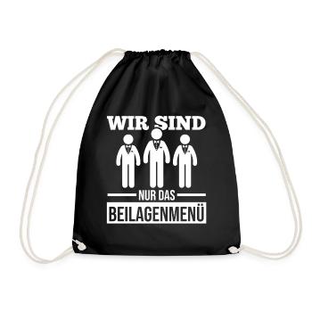 JGA Team Bräutigam Junggesellenabschied - Turnbeutel - Schwarz - Vorne