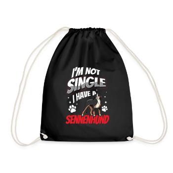 Mountain Dog is a friend Swiss Mountain Dog - Drawstring Bag - black - Front