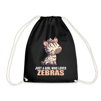 Zebras Zebra - Drawstring Bag - black - Front