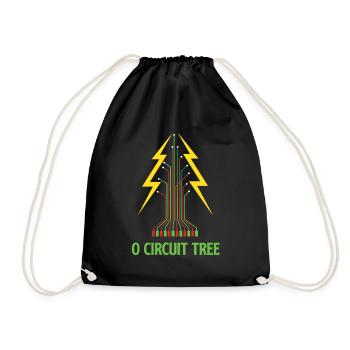 O Circuit Baum Weihnachten Elektroingenieur - Turnbeutel - Schwarz - Vorne