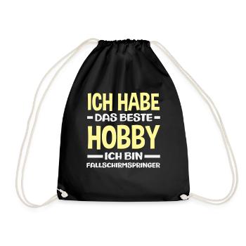 Funny Skydiver Adrenaline Junkie Hobby - Drawstring Bag - black - Front