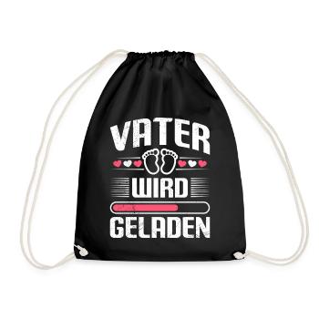 FUTURE FATHER IS INVITED Fatherhood Funny - Drawstring Bag - black - Front
