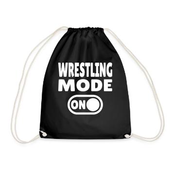 Wrestling Mode ON - Drawstring Bag - black - Front