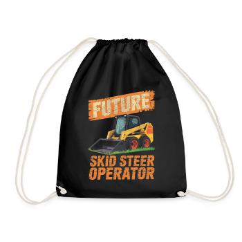 Skid Steer Operator Skid Steer Loader - Drawstring Bag - black - Front