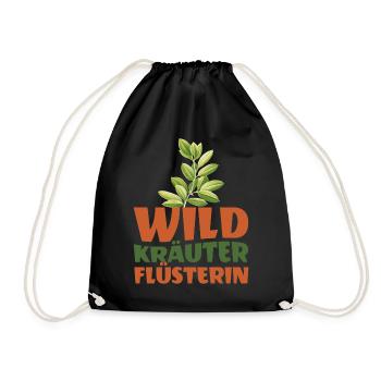 Herbe magique Design Sorcières Amoureux des plantes - Sac de sport léger - noir - Devant