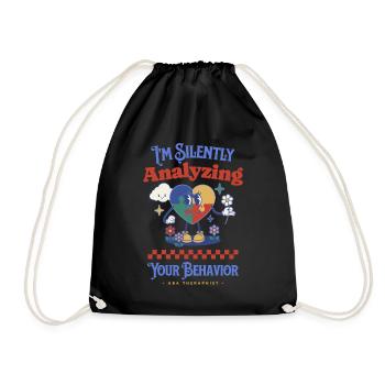 Love, Acceptance, Autism Power - Drawstring Bag - black - Front