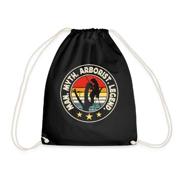 Funny Woodworker Woodworker Gift - Drawstring Bag - black - Front