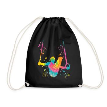 Artistic Gymnastics Rings Artistic Gymnastics - Drawstring Bag - black - Front